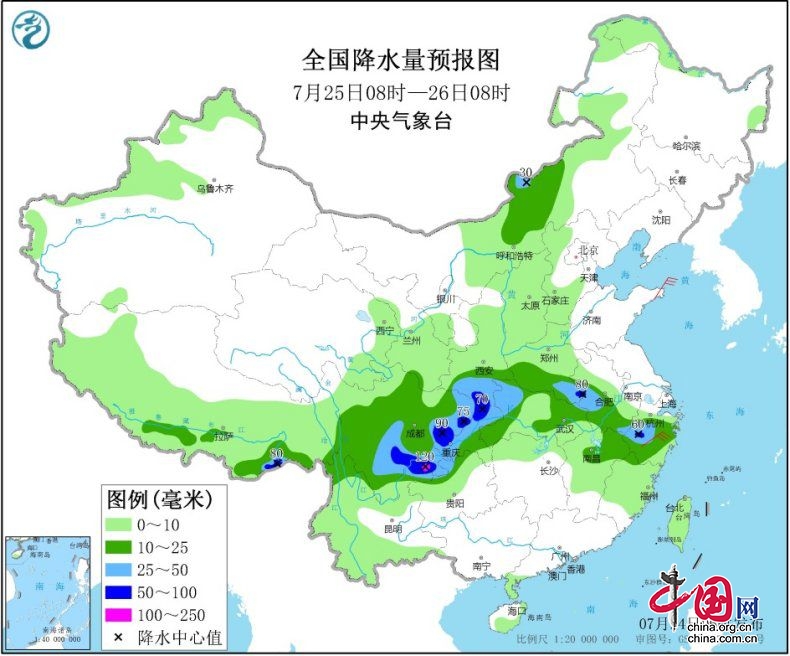 西北、西南地区局地有强降雨 江南华南等地高温持续