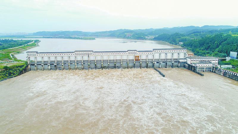 入汛以来 涪江最大洪峰过境遂宁