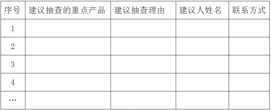 你想了解什么產(chǎn)品的質(zhì)量？瀘州市市場監(jiān)管局公開征集意見