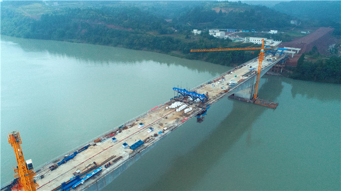田家渡大桥主桥成功合拢 预计2021年春节前建成通车