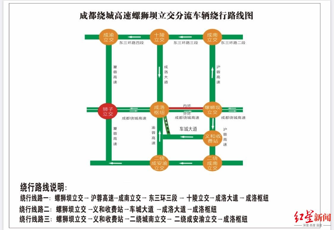 注意！1月29日至2月4日 成都绕城高速这段路夜间施工禁行