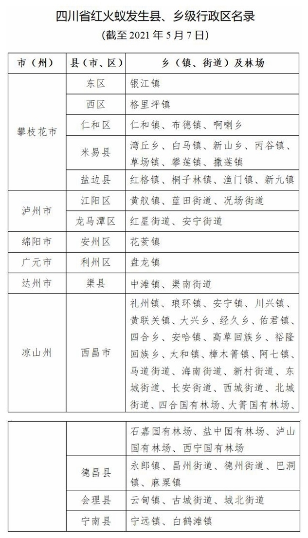 注意！红火蚁已入侵四川6市（州），谨防被它咬伤