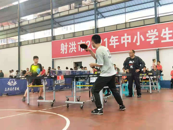 射洪市2021年中小学生运动会乒乓球比赛圆满落幕