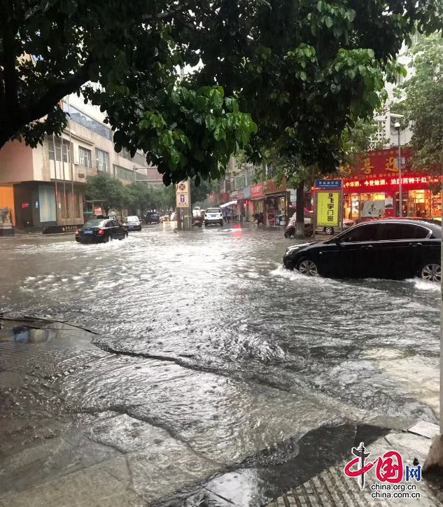 阆中市出现强降雨和雷电天气