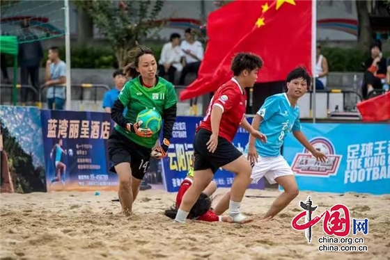 綿陽市原江油一中女足隊獲全運會群眾比賽沙灘足球女子組亞軍