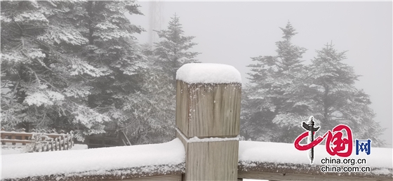 金秋十月 西嶺雪山降下成都第一場雪