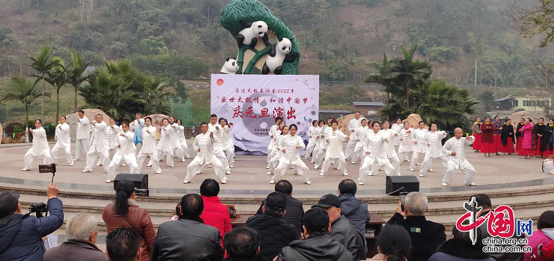樂山市馬邊縣舉行“盛世太極情·和諧中國夢”慶元旦演出活動