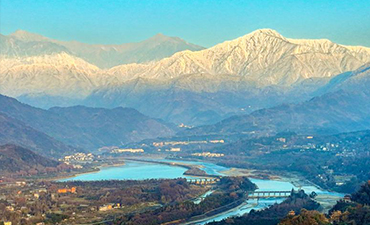 Winter scenery of World Heritage Site Dujiangyan