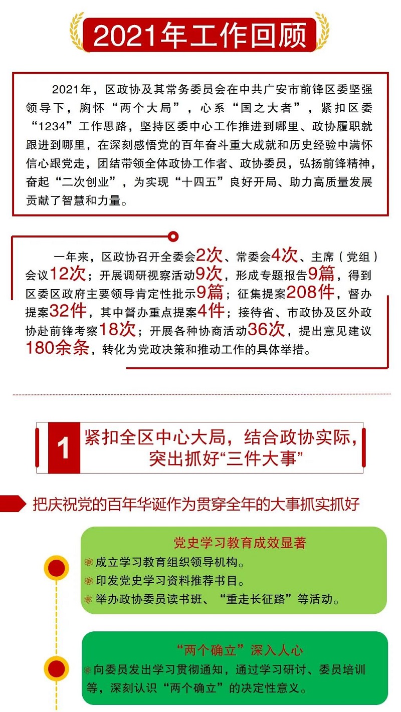 【聚焦兩會】一圖讀懂前鋒區政協第三屆委員會常務委員會工作報告