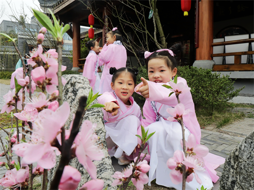 龍馬潭區(qū)：笑看桃花開 共度花朝節(jié)