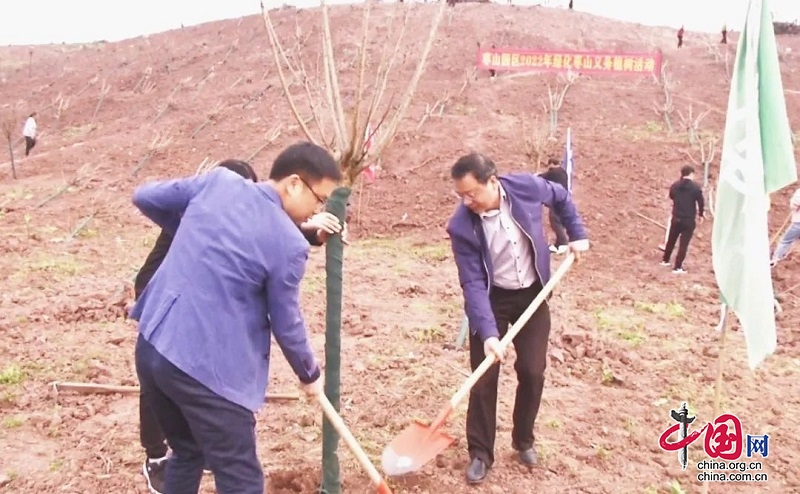 棗山園區積極開展2022年綠化棗山義務植樹活動，助力美麗城市建設