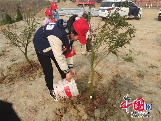 绵阳市游仙区小枧镇建华小学积极开展植树节活动