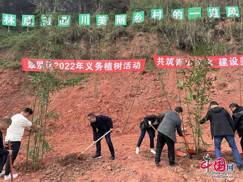 共築青山綠水  建設美麗鄉村——翠屏區開展2022年義務植樹活動