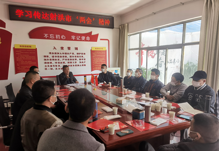 射洪市在藏农民工综合党委传达学习2022年射洪市“两会”精神
