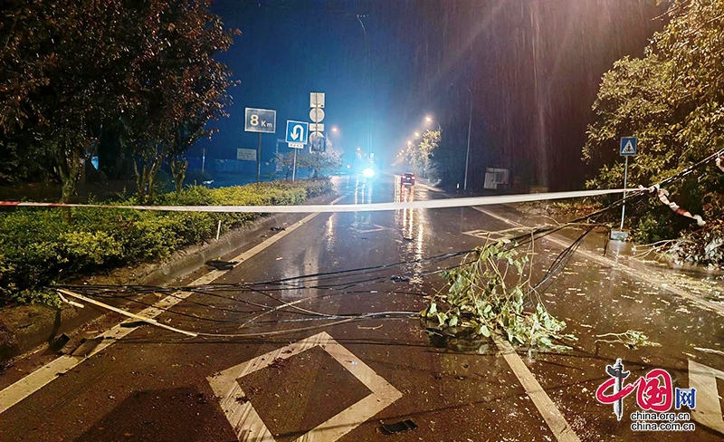 自贡沿滩：暴雨来袭 党员干部冲锋在一线