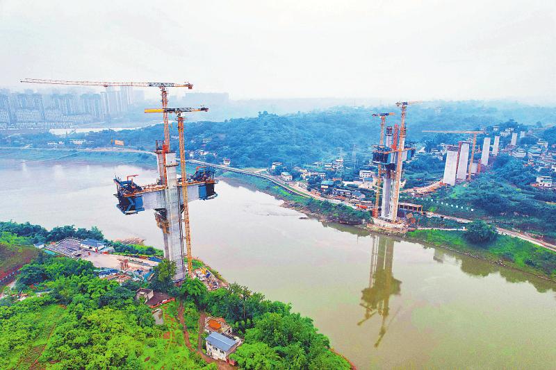 瀘州沱江特大橋修建進行時