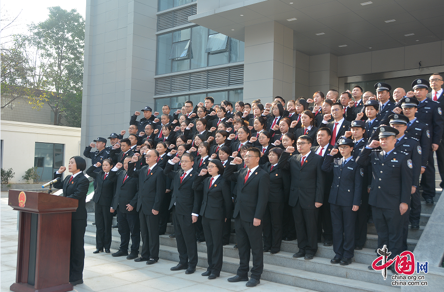 四川嘉陵法院举行宪法宣誓活动